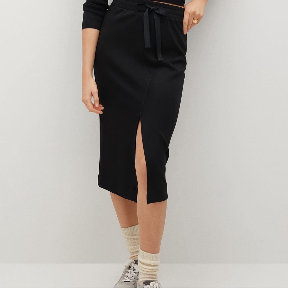 MANGO Elastic Waist Skirt in Medium